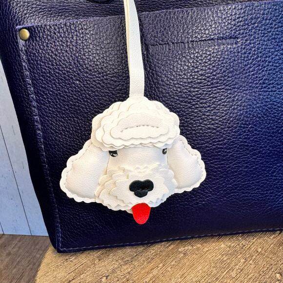 Goldendoodle White Dog Bag Charm Poodle Purse Charm Dog lover Gift NEW FAST SHIP - Picture 2 of 9